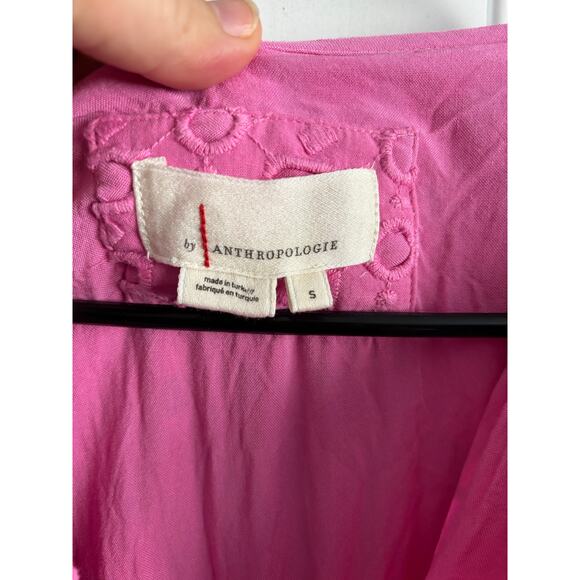 Anthropologie Somerset eyelet maxi dress pink size small - Picture 4 of 6